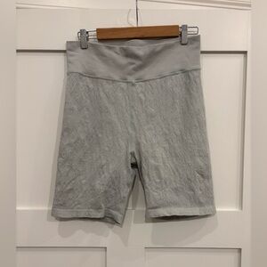 Aerie Offline Mint Green Floral Jacquard Bike Short 7”